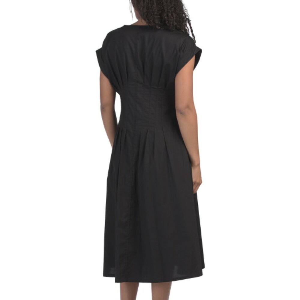 CALVIN KLEIN Cinched Waist Midi Dress - Picture 4 of 4